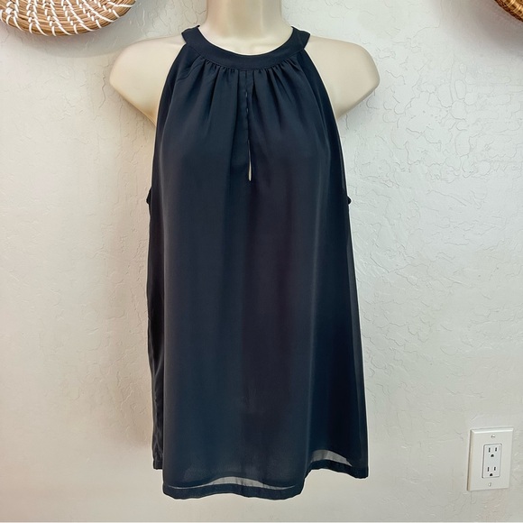 Banana Republic Tops - NWT Banana Republic Charcoal Gray Chiffon Halter Top Blouse. Size Small